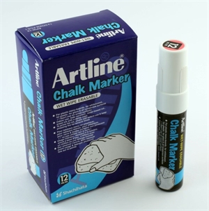 Artline Marker Kredowy 12.0 mm o ostrej końcówce, kolor biały